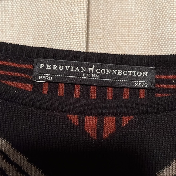 Peruvian Connection Delano Boxy Pima Top Size XS/S - Picture 2 of 3